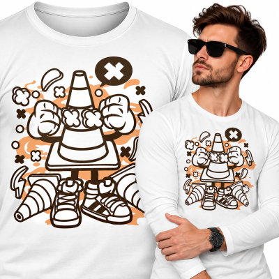 LONGSLEEVE ANIMOWANY  TRAFFIC CONE